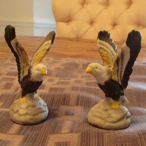 Vintage Porcelain Eagles in Flight